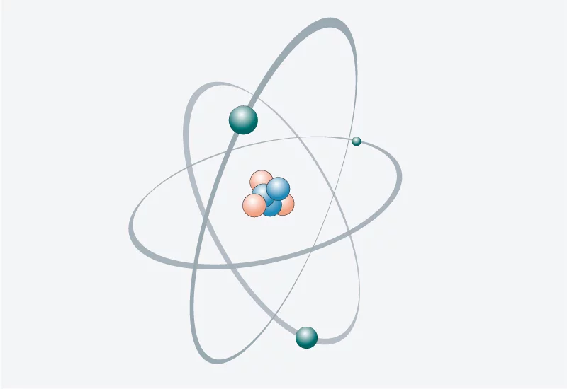 In nature, neutrons are bound in atomic nuclei (shown in blue in the diagram).