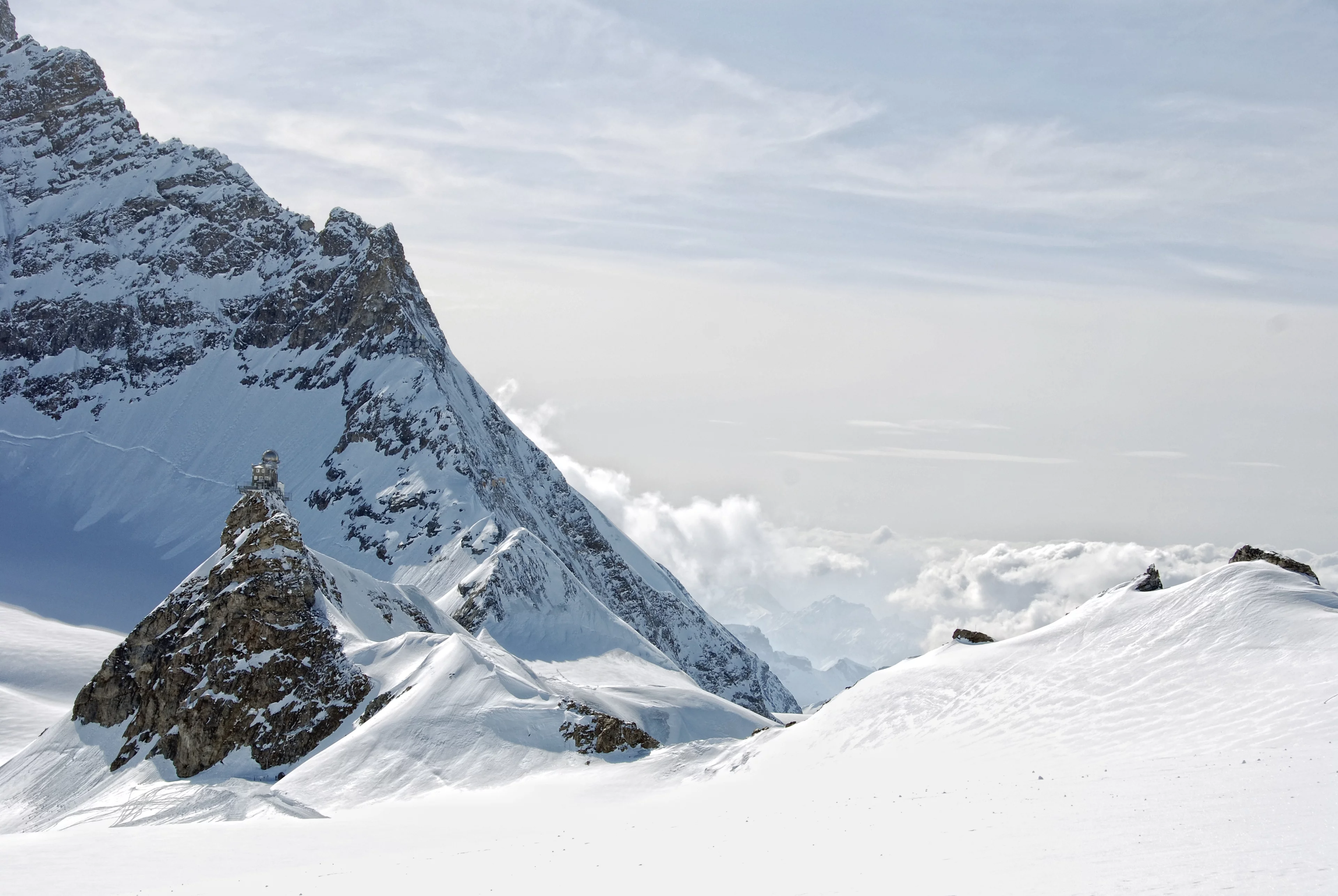 View at the Jungfraujoch Research Station.