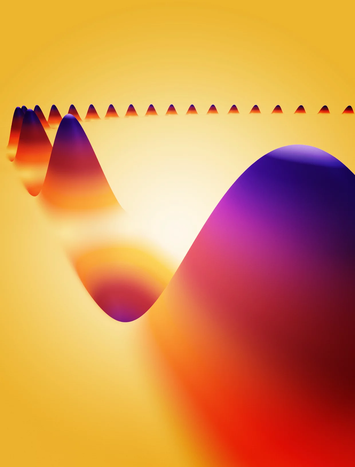 Artist concept of a 1D spin wave