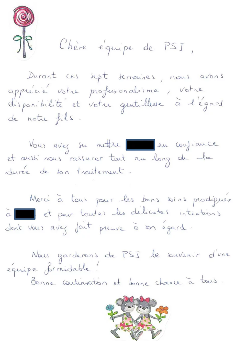 3 year old boy from France with a brain tumor