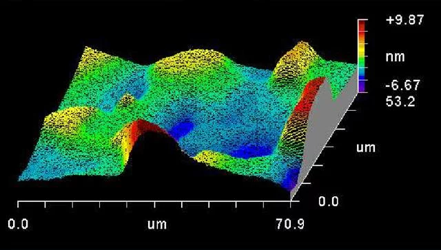 Roughness measurement of the diamond thin film
