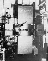 First observation of synchrotron light at GE's synchrotron