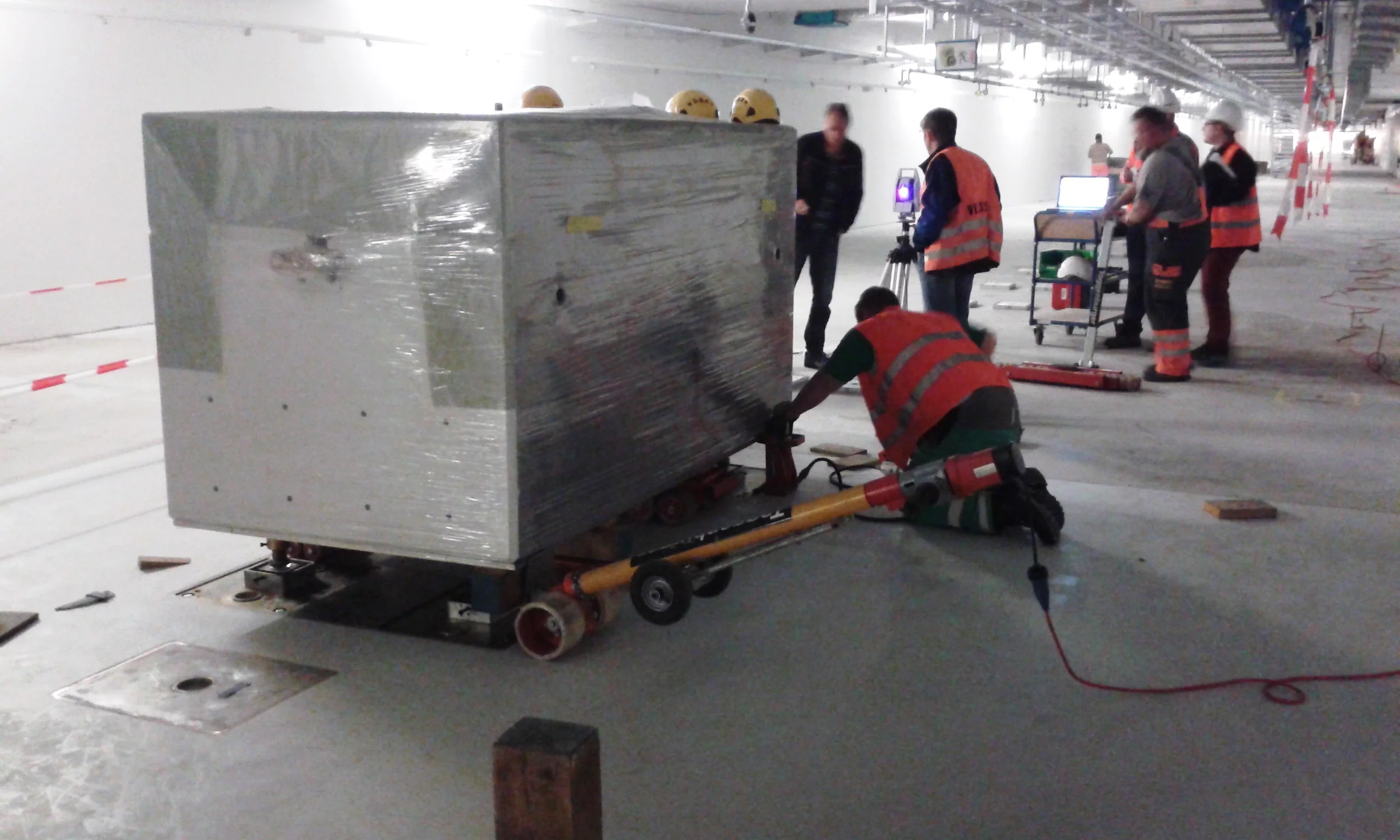 Installation of the two beam stoppers for SwissFEL