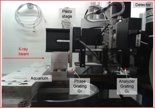 DPC setup at the TOMCAT beamline of the Swiss Light Source.