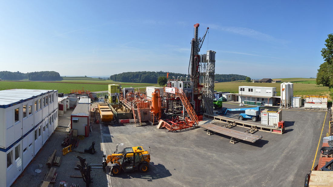 Trüllikon-1 in the siting region Zürich Nordost – one of the borehole sites where Nagra is extracting drill cores 