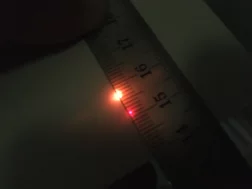 Optical spot at the fridge sample plane