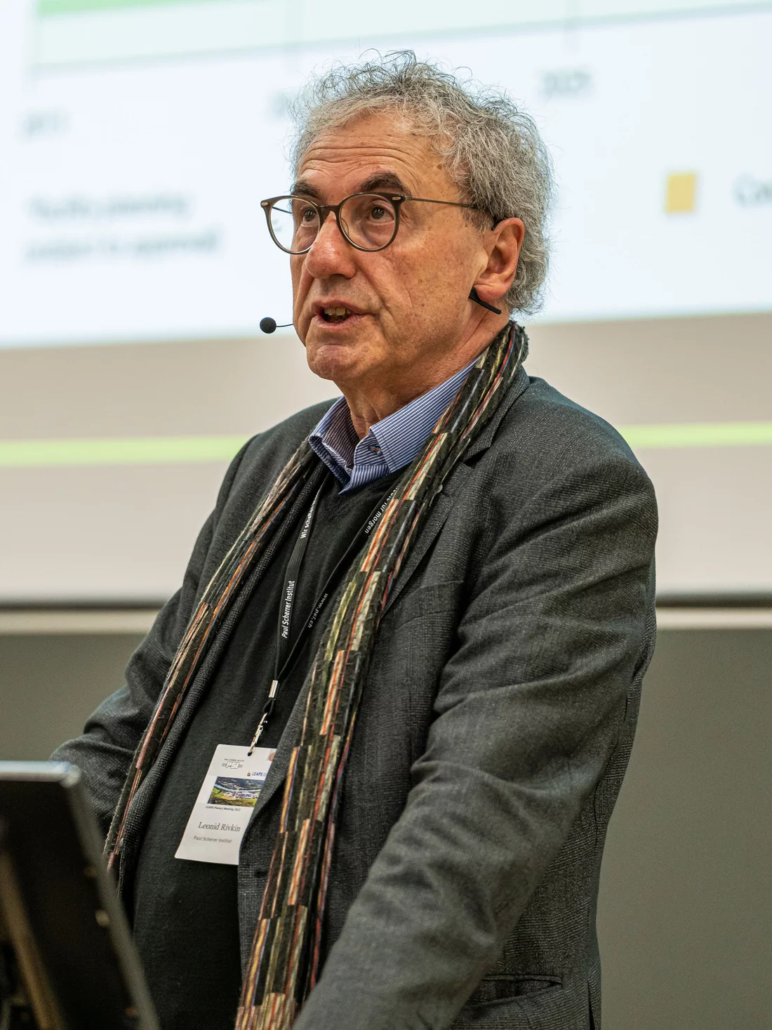Chair of LEAPS, Leonid Rivkin from Paul Scherrer Institute PSI speaking at the 5th LEAPS plenary meeting.