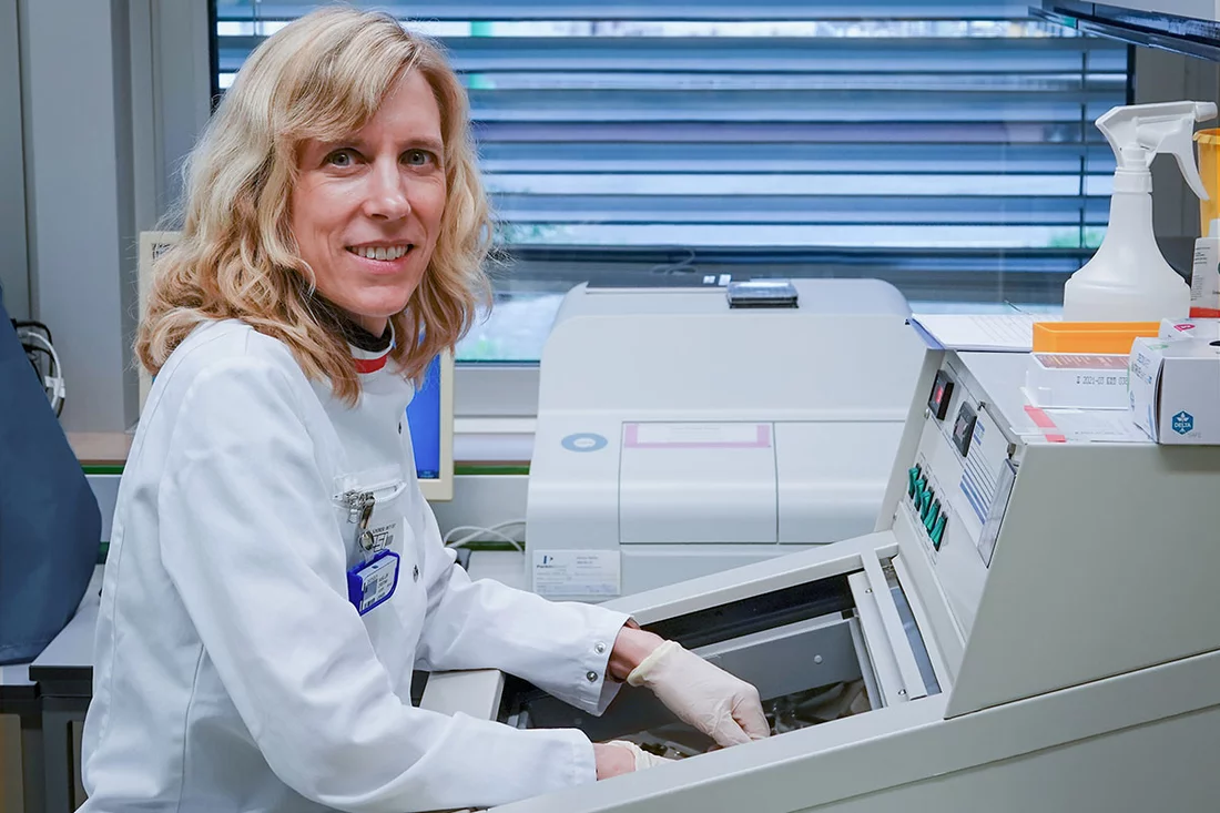 Cristina Müller, cheffe de groupe au Centre des sciences radiopharmaceutiques du PSI