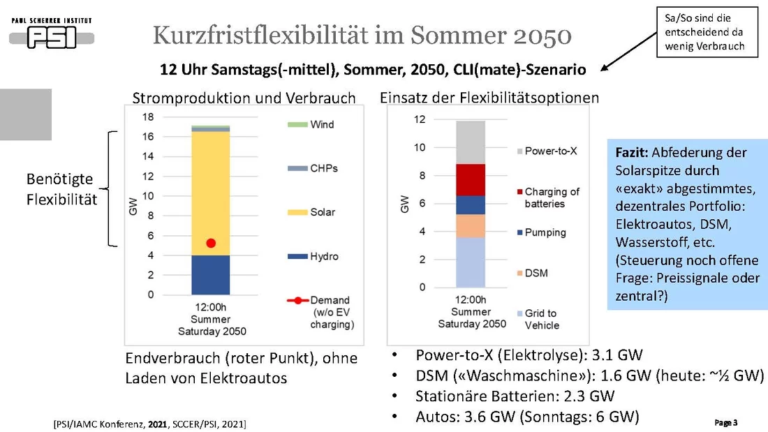 Kurzfristflexibilität im Sommer 2050