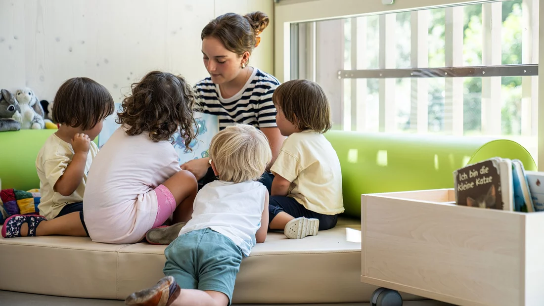 ... and looking at books together.