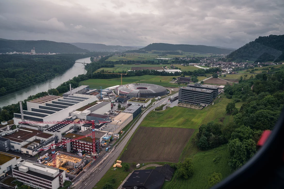 Auch das PSI gehört zum Messgebiet und wird überflogen. 