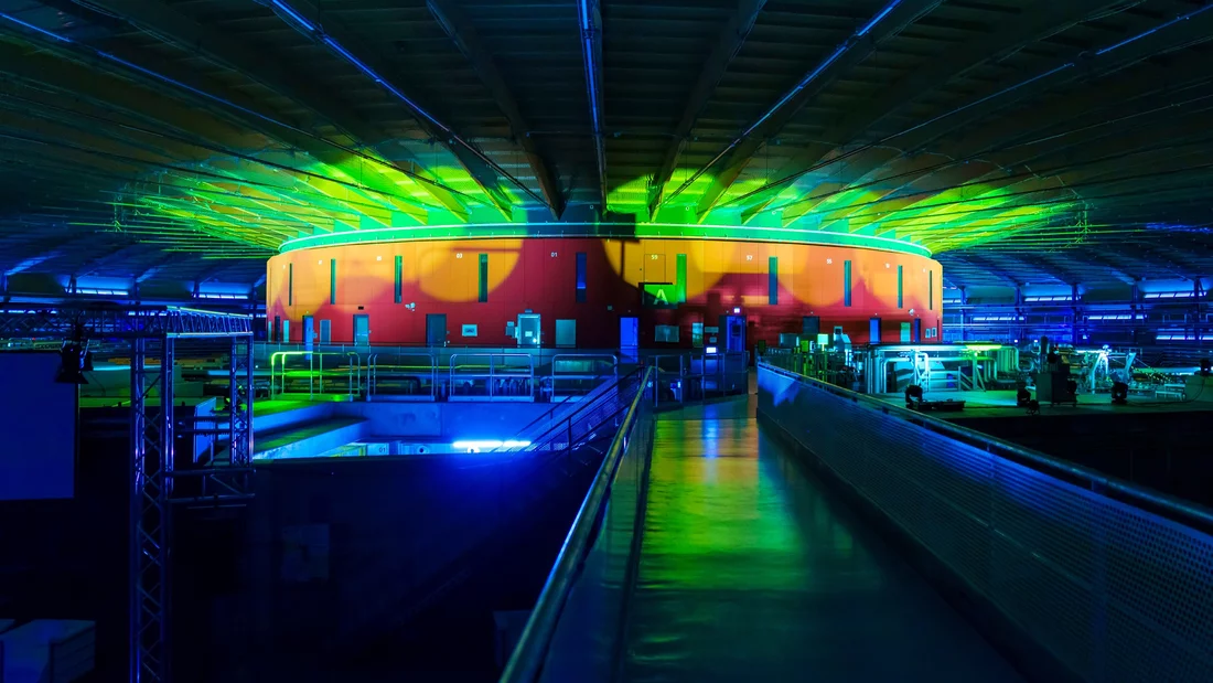Das Publikum wurde in der SLS mit einer Lichtshow verwöhnt. 