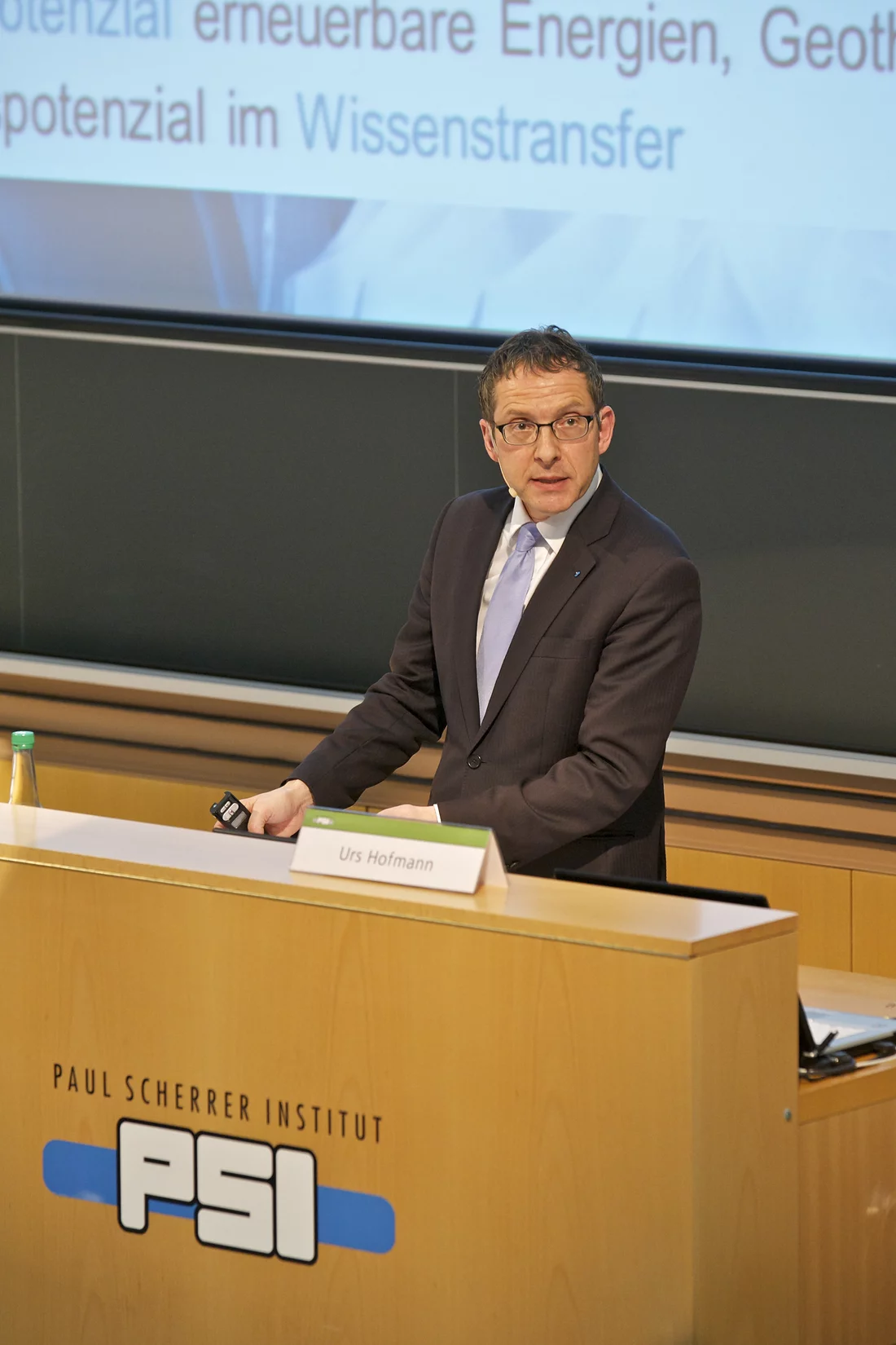 Der Kanton Aargau will auch in Zukunft der Energiekanton der Schweiz bleiben, betonte Regierungsrat Urs Hofmann. (Foto: Markus Fischer, PSI)