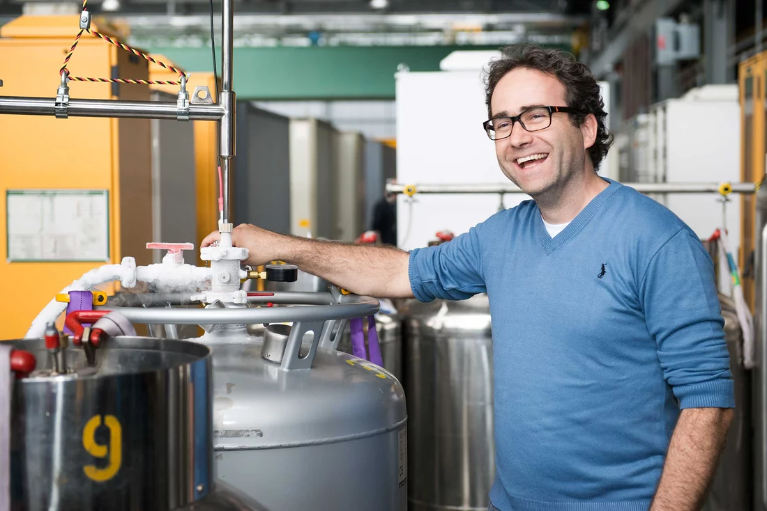 Pour son projet de recherche, Aldo Antognini, physicien, a obtenu plus de 2 200 000 francs de l'UE. (Photo : Institut Paul Scherrer/Mahir Dzambegovic)