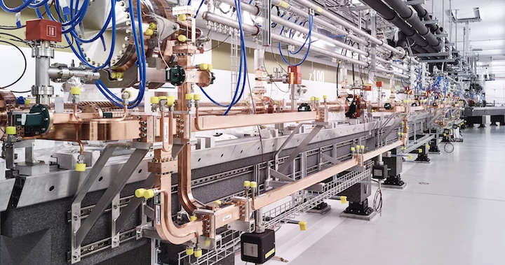 View into the SwissFEL tunnel