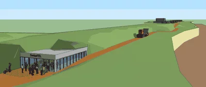 SwissFEL facility embedded in the landscape