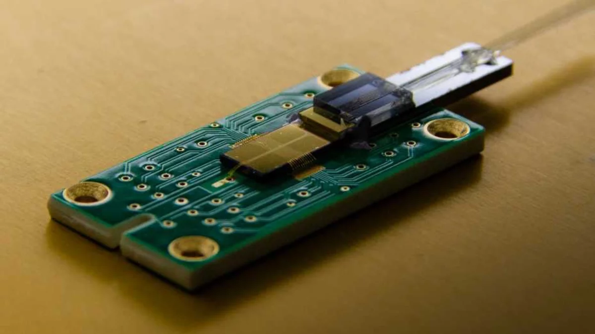 ion trap chip with integrated optical waveguides