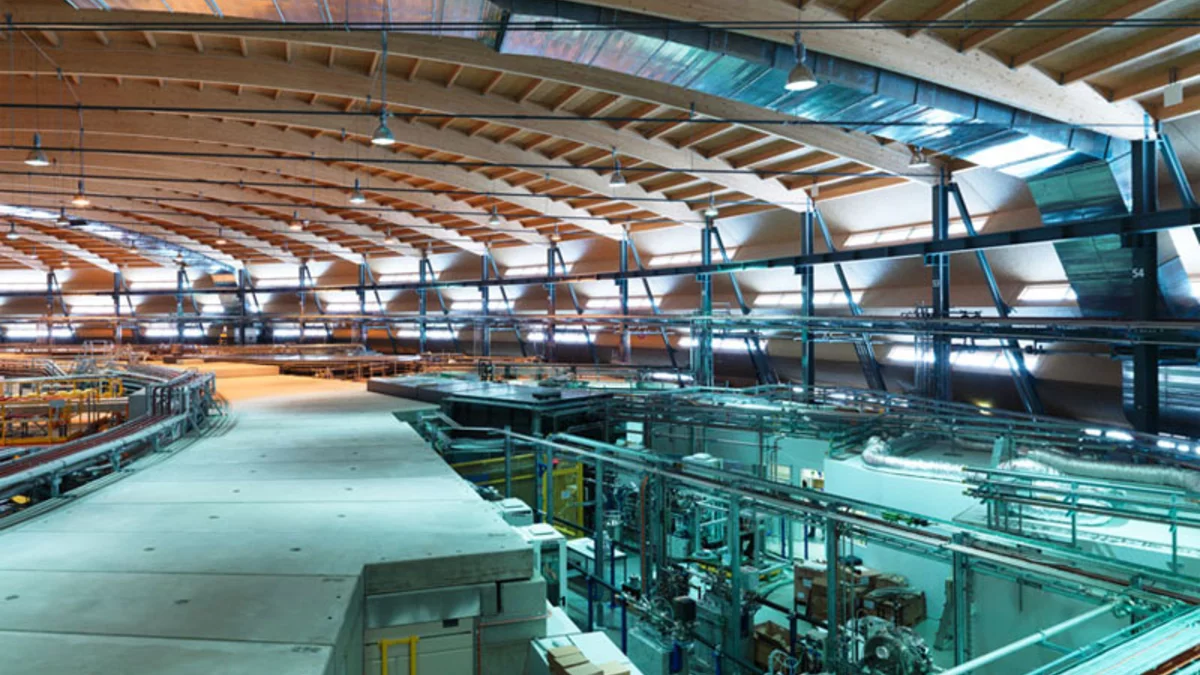 The interior of the SLS building