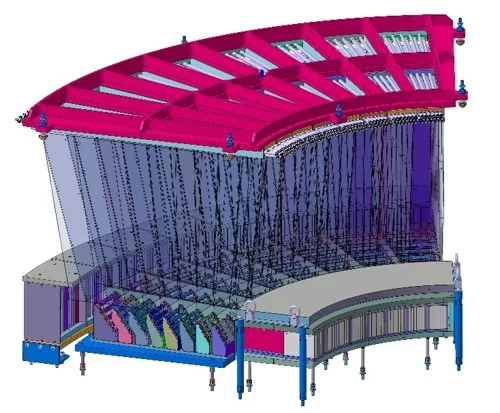 Drawing CAMEA detector assembly