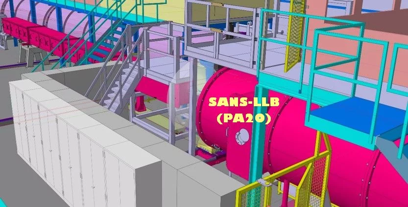 Drawing concrete block shielding SANS-LLB