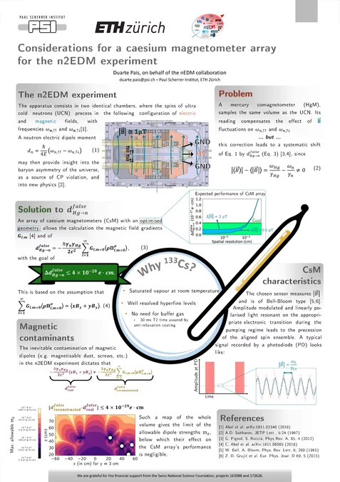 Considerations for a caesiummagnetometer array for the n2EDM experiment