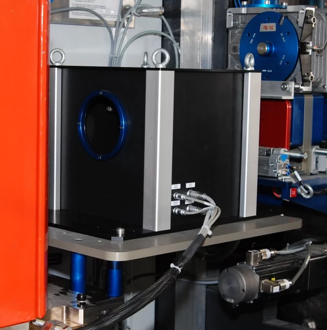 Source grating box installed near the beam-line shutters.