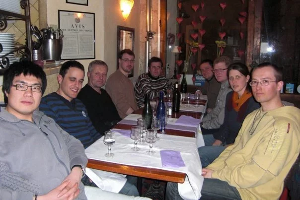 FAST in March 2010 (Aix-en-Provance, France). Left to right: Kaichao Sun, Arnau Pont Ribas, Sandro Pelloni, Aaron Epiney, Konstantin Mikityuk, Jiri Krepel, Gaetan Girardin, Aurelia Chenu, Stevan Pilarski.