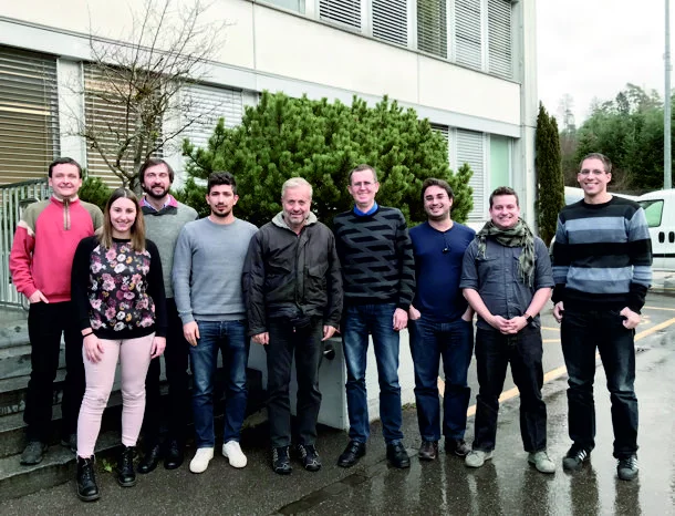 FAST in November 2017 (At the entrance to the NES building). Left to right: Jiri Krepel, Fanny Vitullo, Alexander Ponomarev, Simone Mambelli, Sandro Pelloni, Konstantin Mikityuk, Rodrigo de Oliveira, Boris Hombourger, Janos Bodi.