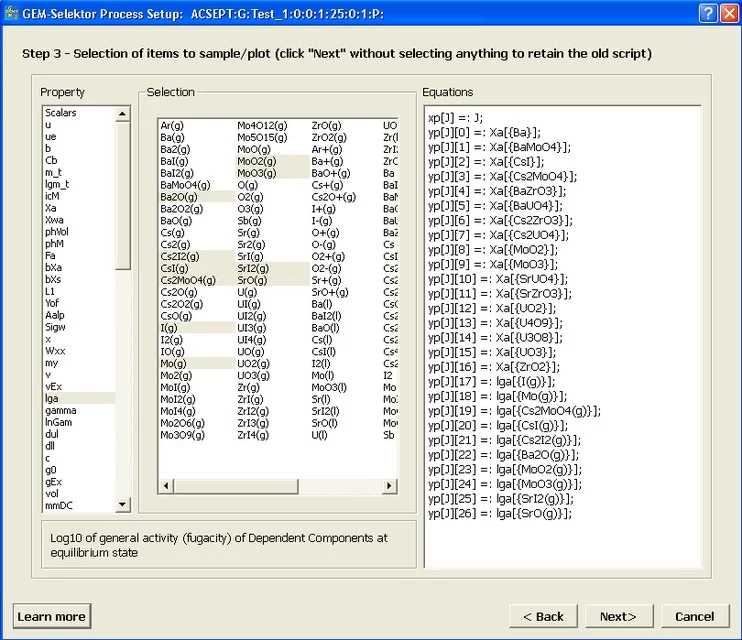 Step 3. Select the spicies of interest