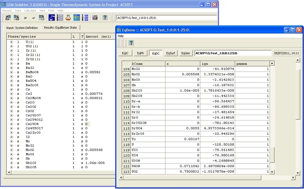 System inventory calculated under normal conditions, i.e. at reference pressure Pr = 1013 mbar and temperature Tr = 298K