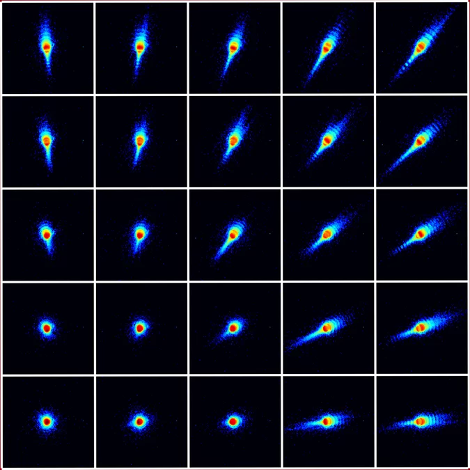 Bei dem abgebildeten Gegenstand handelt es sich um unter der Oberfläche liegende Nanostrukturen. Die rechts sichtbaren Rillen sind von aussen nicht erkennbar, da sie komplett von einer Goldschicht überdeckt sind.