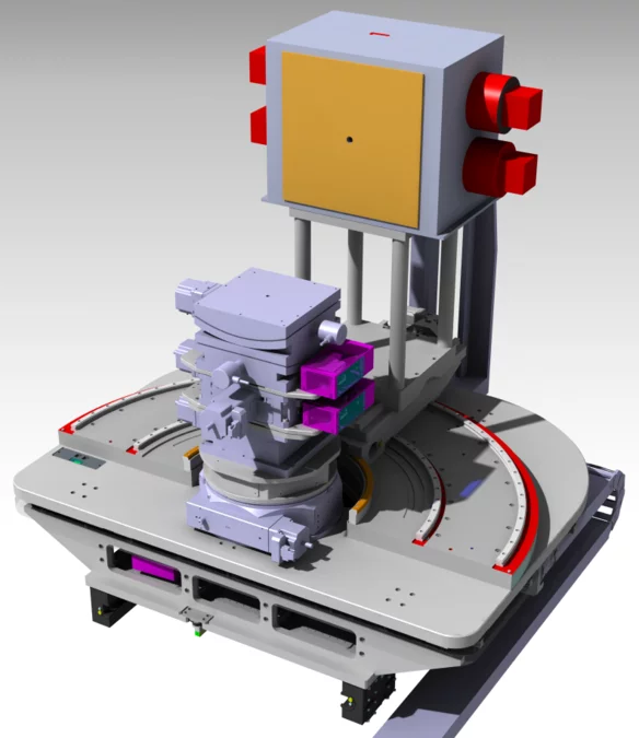 Mobile table 3 with a novel design for SINQ: A motorized bow guide.