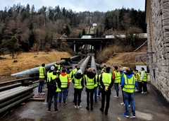 Seminar participants touring the pumped storage hydropower plant in Forbach