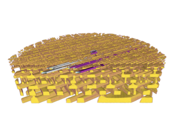 3-D-Darstellung der Inneren Struktur eines Mikroschips