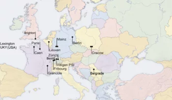 Collaborating institutions in Europe, our USA collaborators are indicated on the left