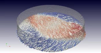 A look inside the material: a snapshot from the 3D film of the researchers. 