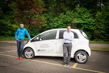 Christian Bauer (left) and Romain Sacchi are part of the PSI team that developed the Carculator 