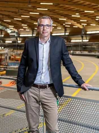 PSI Director Christian Rüegg at the Swiss Light Source SLS, which now is getting an upgrade for the research of the future. 