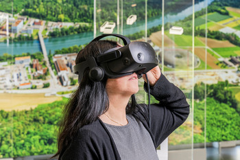 Les visiteurs peuvent aussi opérer une plongée virtuelle dans l’univers de la recherche.