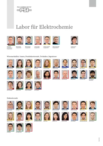 Members of the PSI Electrochemistry Laboratory as of July 2023