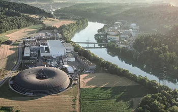 PSI's most iconic building, the Swiss Light Source SLS, is perfectly round and houses an electron storage ring with a circumference of 288 metres.