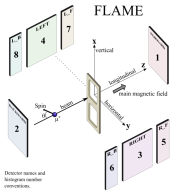 FLAME detector names and histogram number conventions.