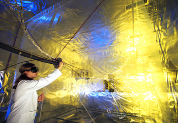 Aerosol research in the smog chamber in 2003.