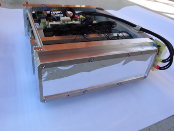 Picture of the 1.5M EIGER detector, consisting of three modules. The acquisition and readout are carried out in parallel with no effect on the frame rate of larger systems.