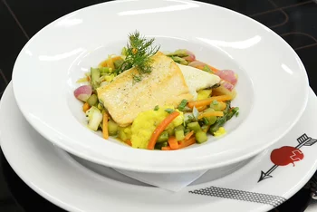 Forellen- und Saiblingsfilets auf Safrangersotto