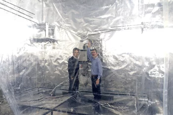 Inside the smog chamber