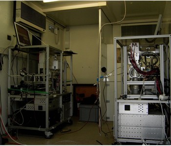 Two Aerosol mass spectrometers with different aerodynamic lenses in the trailer