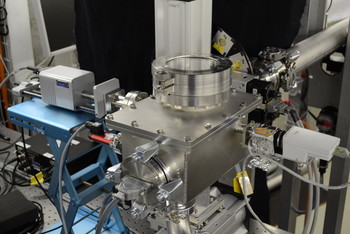 Synchrotron radiation-induced X-ray fluorescence setup at the SLS
