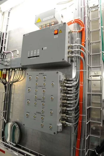 Junction box, one of our numerous examples to collect and spread signal and other electric cables from and to motors.