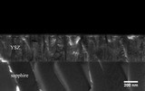 SEM cross-sectional view of a crystalline PLD grown yttria-stabilized zirconia (YSZ) film on c-cut sapphire